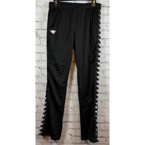 Kappa Track Pants Black Tear Away‎ Snap Side Athletic Pants size XS